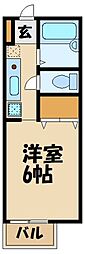 ドルフ北烏山C 1Kの間取図画像