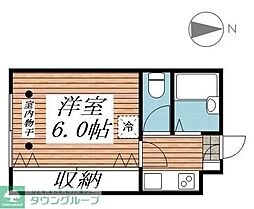 サンバレー梅ヶ丘 1Kの間取図画像