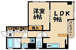 ロックアーバン 1LDKの間取図画像