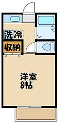 ハルコーポ 1Kの間取図画像