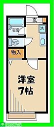 アモルファアルファ 1Kの間取図画像