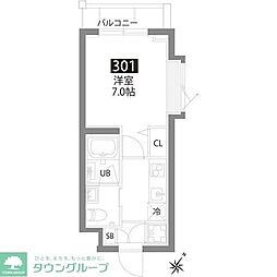 JOYTERRACESENGAWA 1Kの間取図画像