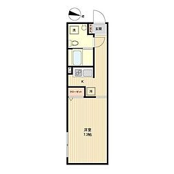 GC用賀 1Kの間取図画像