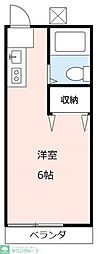 サンヒルズ栗山 ワンルームの間取図画像