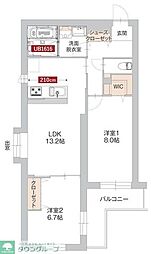 サン・ユイット 2LDKの間取図画像