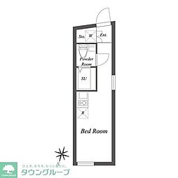 PASEOSANGENJAYA-EAST ワンルームの間取図画像