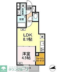 グラナーデ成城学園前A 1LDKの間取図画像