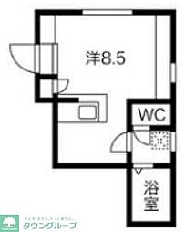 SAKURAAXIS用賀 ワンルームの間取図画像