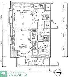 パレステュディオ笹塚 1DKの間取図画像