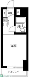 スカイコート下高井戸 ワンルームの間取図画像