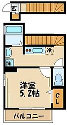 アネックス成城 1Kの間取図画像