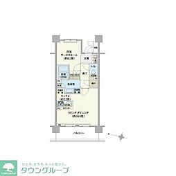リージア経堂テラスガーデン 1LDKの間取図画像