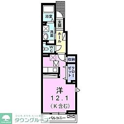 Fioredue ワンルームの間取図画像