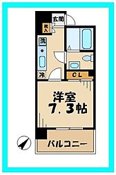 Bris登戸 1Kの間取図画像