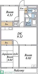 フォレスト垂泉 3DKの間取図画像