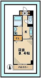 メゾン・ソレイユ 1Kの間取図画像