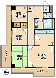 ロイヤルパーク 3LDKの間取図画像
