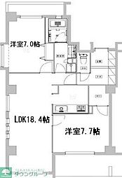 クールセリシエ 2LDKの間取図画像