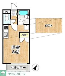 アーバンハイツ ワンルームの間取図画像