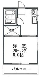 コーポ小野 1Kの間取図画像