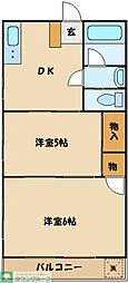 コーポ碧 2DKの間取図画像