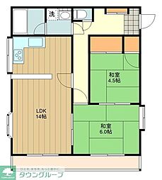 リサハイム 2LDKの間取図画像