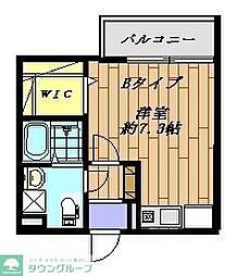 JR中央線 立川駅 徒歩21分の賃貸アパート 1階ワンルームの間取り