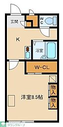レオパレスフィエール 1Kの間取図画像