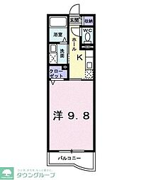 レジデンス・ファイン 1Kの間取図画像