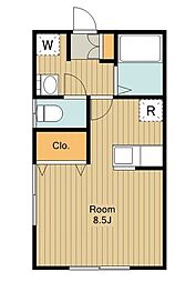 エステートピア貫井北町 1Kの間取図画像