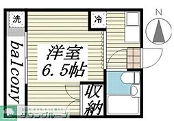 サンアベニュー師岡 ワンルームの間取図画像