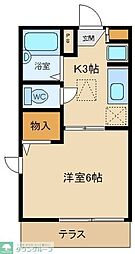 メゾンエス・エス 1Kの間取図画像