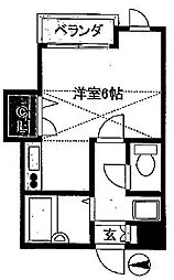 コート・ビレッジ西野 ワンルームの間取図画像