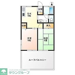 パセーラ12 2DKの間取図画像