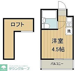 レーヴ国分寺 ワンルームの間取図画像