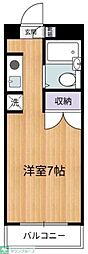 ヴィラ・アベニュ 1Kの間取図画像