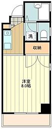 M-1ビル ワンルームの間取図画像