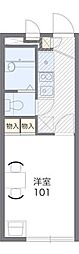 レオパレスOSAWA 1Kの間取図画像
