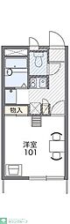 レオパレスラ・ポール 1Kの間取図画像