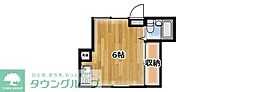 カーサノーブル ワンルームの間取図画像