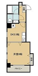 メゾンポメル小川 1DKの間取図画像