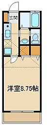 EASTVILLAGE 1Kの間取図画像