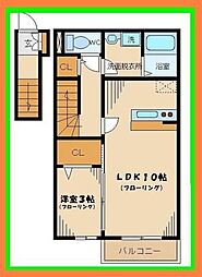カイア 1LDKの間取図画像