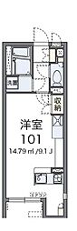 ミランダベルエスポワール秋津 ワンルームの間取図画像