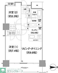 イストワール 2LDKの間取図画像