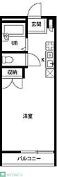 パレス泉 1Kの間取図画像