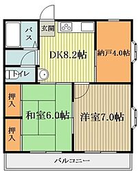 タチバナマンション 2SDKの間取図画像
