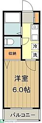 ミュゼハイツ 1Kの間取図画像