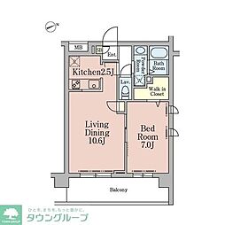 GRANZ 1LDKの間取図画像