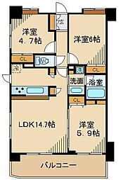 ネクステージ飛田給 3LDKの間取図画像